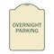 Signmission Designer Series Overnight Parking, Tan & Green Heavy-Gauge Aluminum Sign, 24" x 18", TG-1824-23514 A-DES-TG-1824-23514 - alternate 1